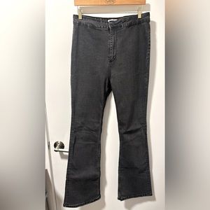 Zara Grey Wash Stretch Flare Jeans